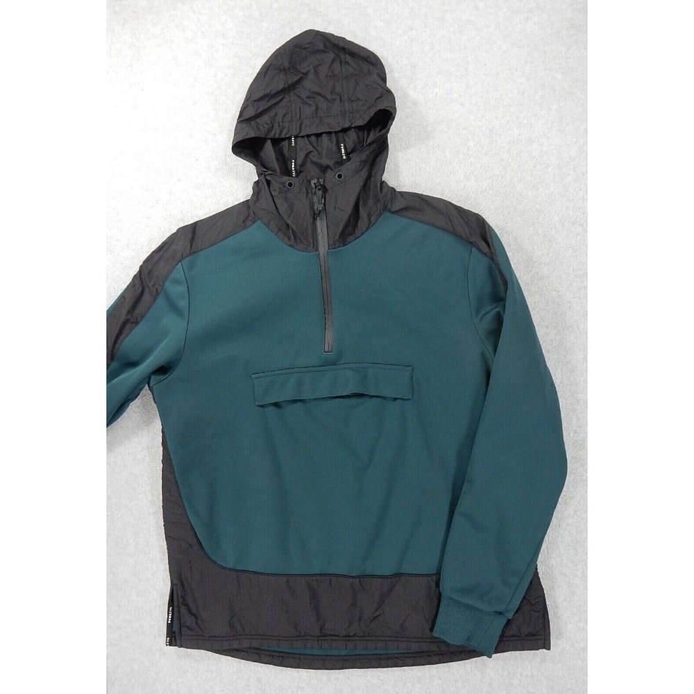 Puma EVOSTRIPE 1/2 Zip Pullover Hoodie Sweatshirt (Men's XL) Green/Black